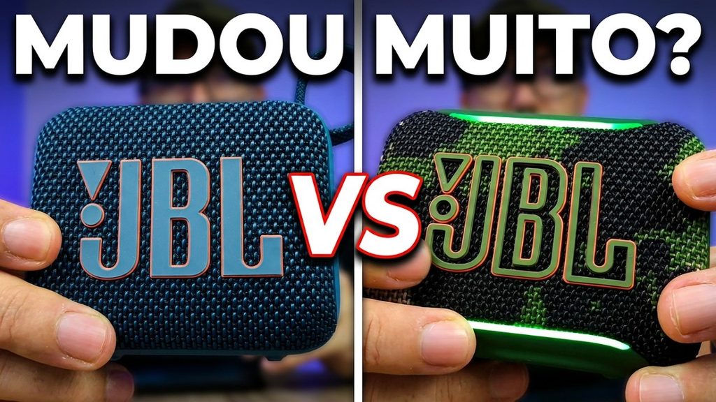 Vídeo comparando a JBL Go 5 com a JBL Go 4